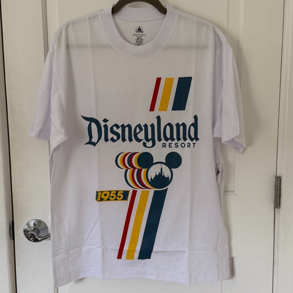 NWT Disney Parks Disneyland Resort 1955 Racing Front and Back T-Shirt Adult MED